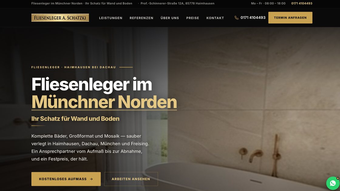 Startseite von fliesenleger-schatzki.de