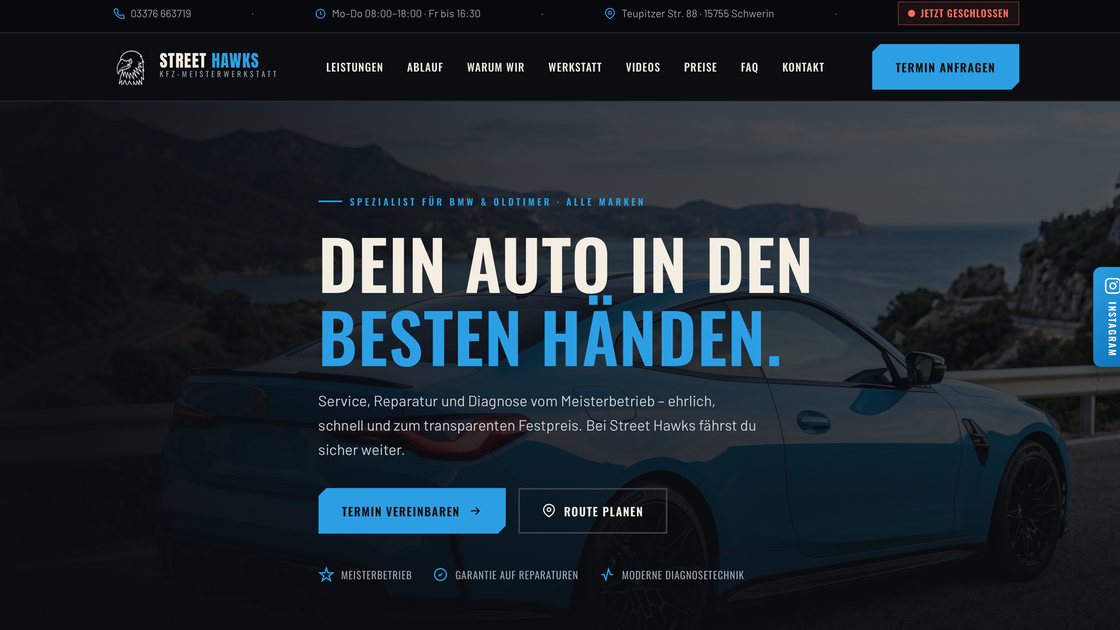 Startseite von street-hawks.de